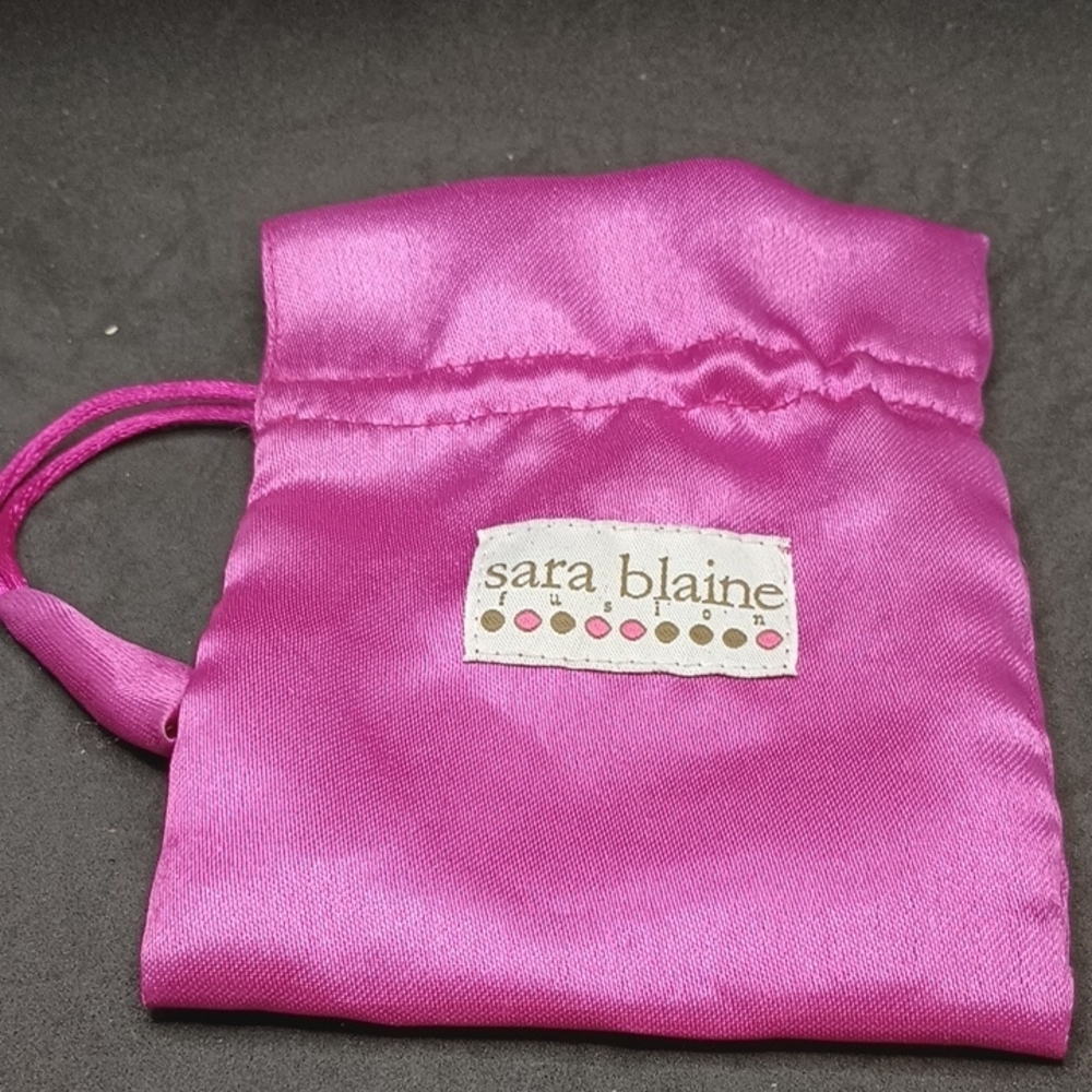 Sara Blaine Fuchsia Satin Jewelry Pouch